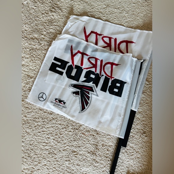 2 Atlanta Falcons Game Day Fan Flags - Picture 3 of 4